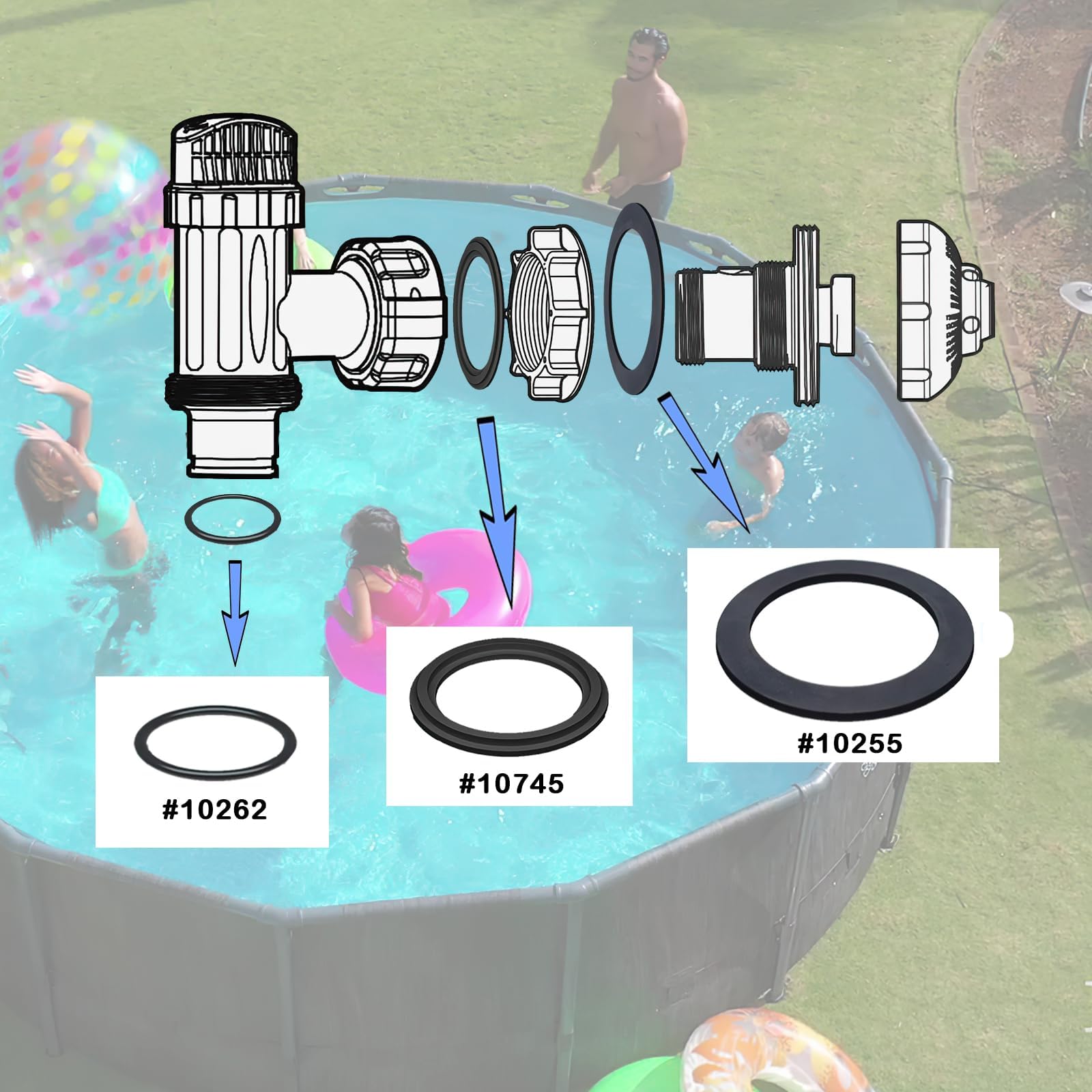 12 Stück Intex Pool Dichtungen - O-Ring Set Für Poolpumpen & Filteranlagen