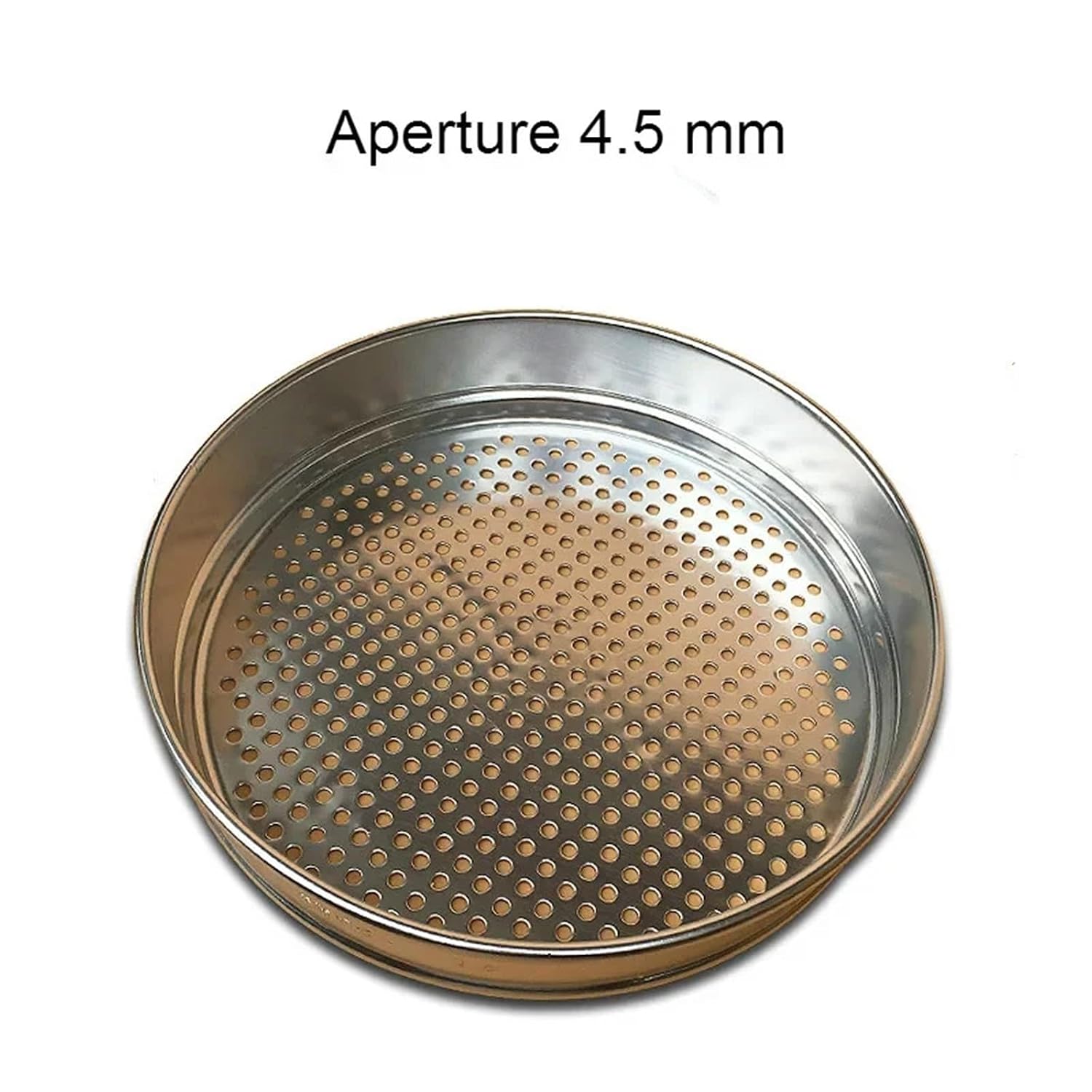 Wheat screening Group Aluminum Round Hole Sampling, 4pcs Testing Grain Wheat screening Screen, Diameter 22cm, Aperture 1.5mm, 4.5mm