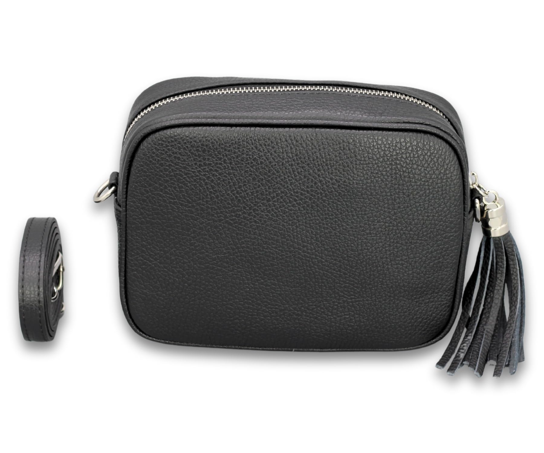 Brise Art KIRA Silber Umhängetasche Echtleder Handgefertigt Crossbody Bag