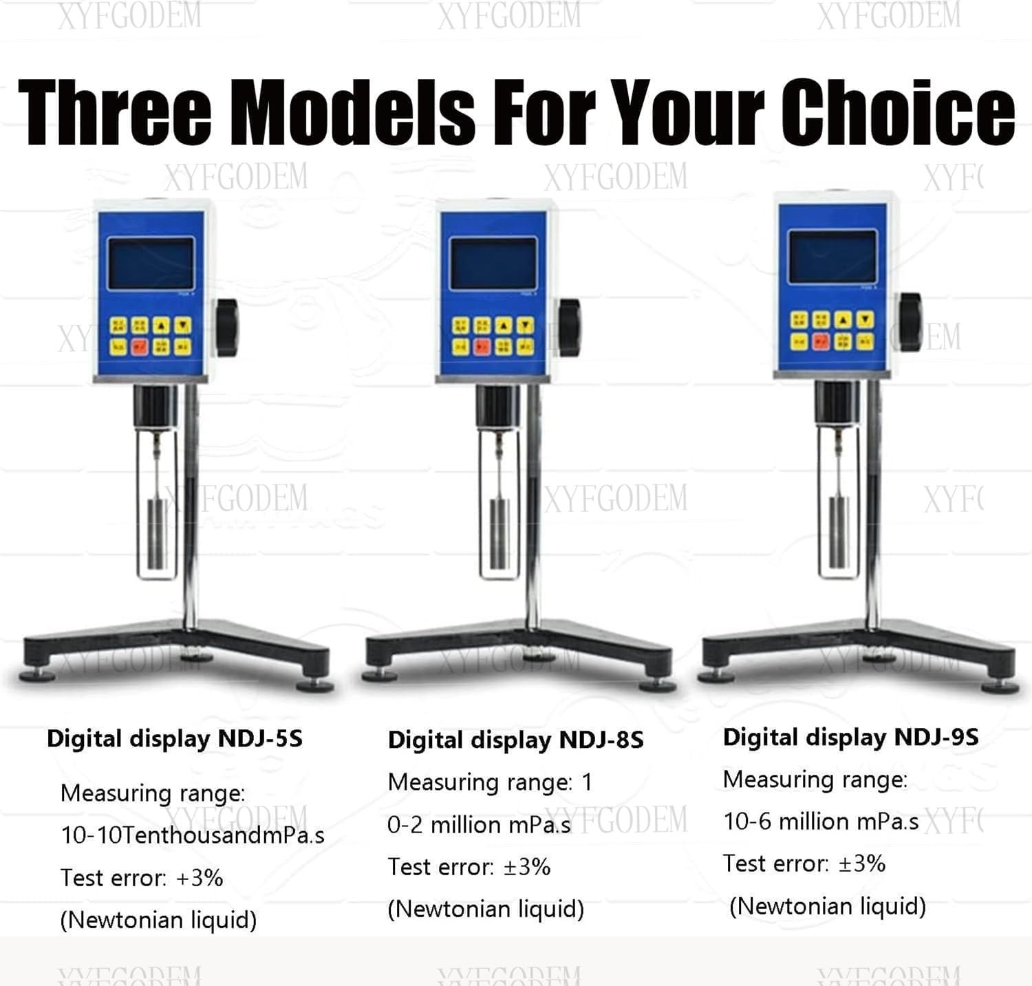 Viscosímetro Rotativo Digital NDJ-5S/8S/9S - Medidor de Viscosidad Precisión con Pantalla LCD y 4 Rotores para Laboratorio
