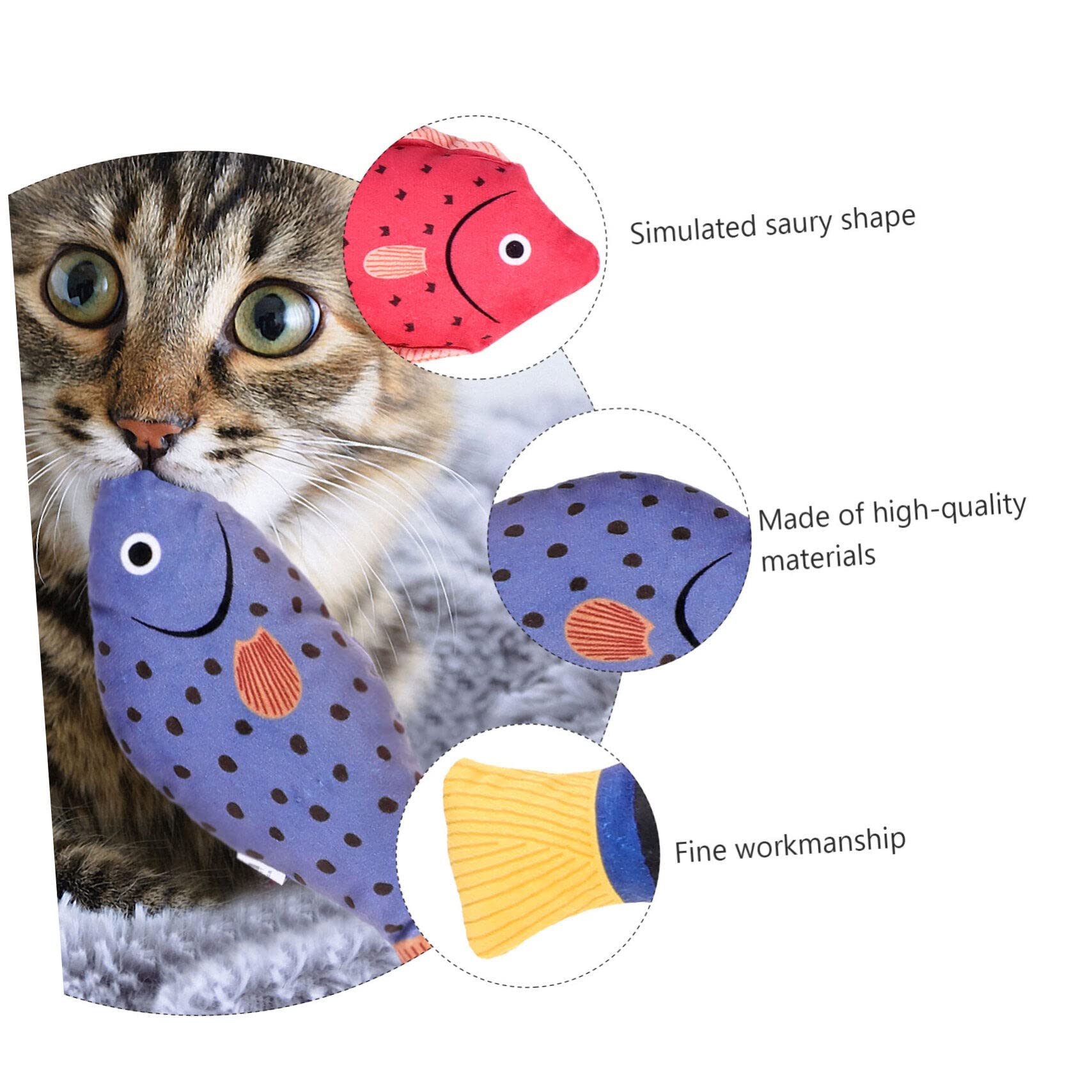 12stücke Teiliges Katzen-spielzeugset Plüsch Fischform Mit Quietscher Interaktives Katzenspielzeug Mit Katzenminze Für Stundenlangen Spielspaß Und Beschäftigung