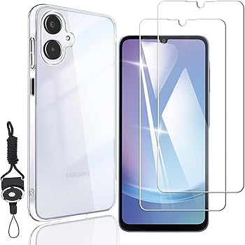 GALAXY A25 5G ホワイト　ケース&フィルム Galaxy A25 5G ソフト 携帯電話保護ケース TPU製 ガラスフィルム