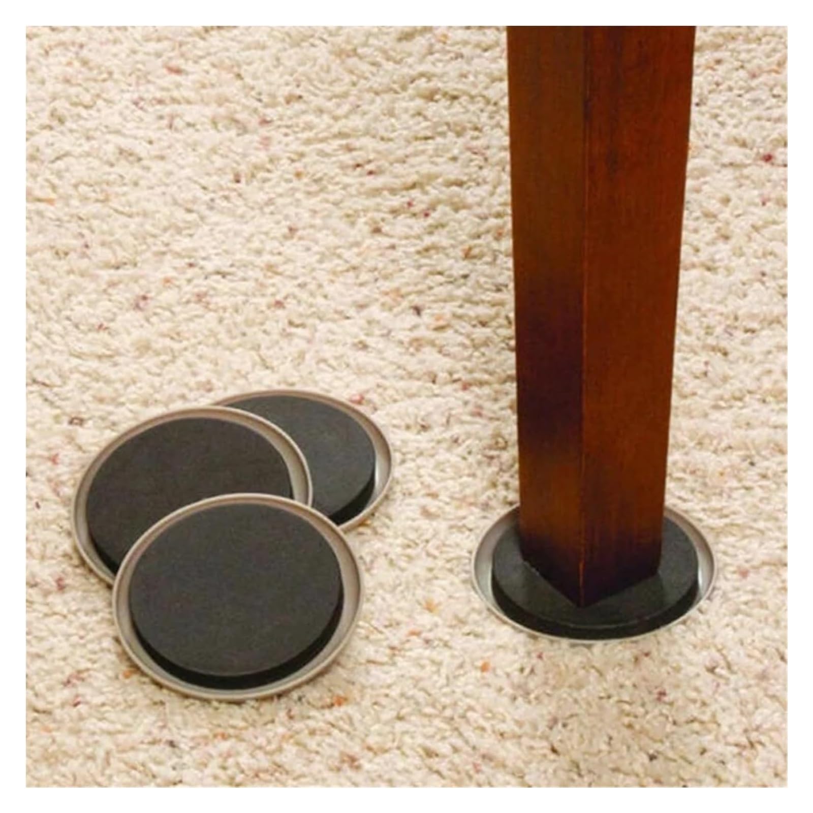 Deslizadores for Muebles, 100 Unidades de 3,5 Pulgadas, Almohadillas deslizantes Redondas antiarañazos for Patas de Muebles, Protectores de Suelo Resistentes for alfombras y Suelos de Madera.