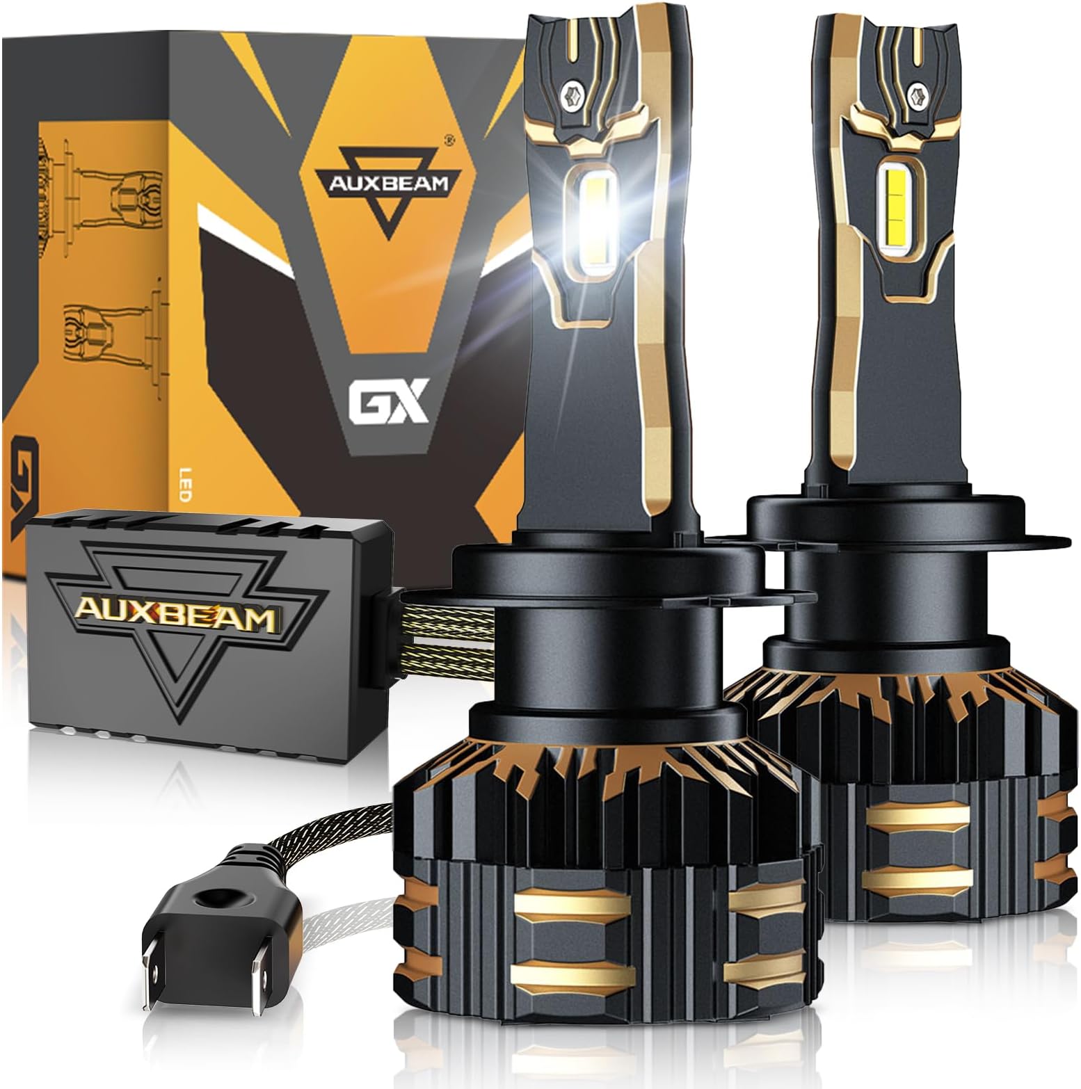 AuxbeamH7 Fog Lights, 25000LM 800% Brighter 6500K H7 Powersports Light For UTV ATV Offroad Vehicles