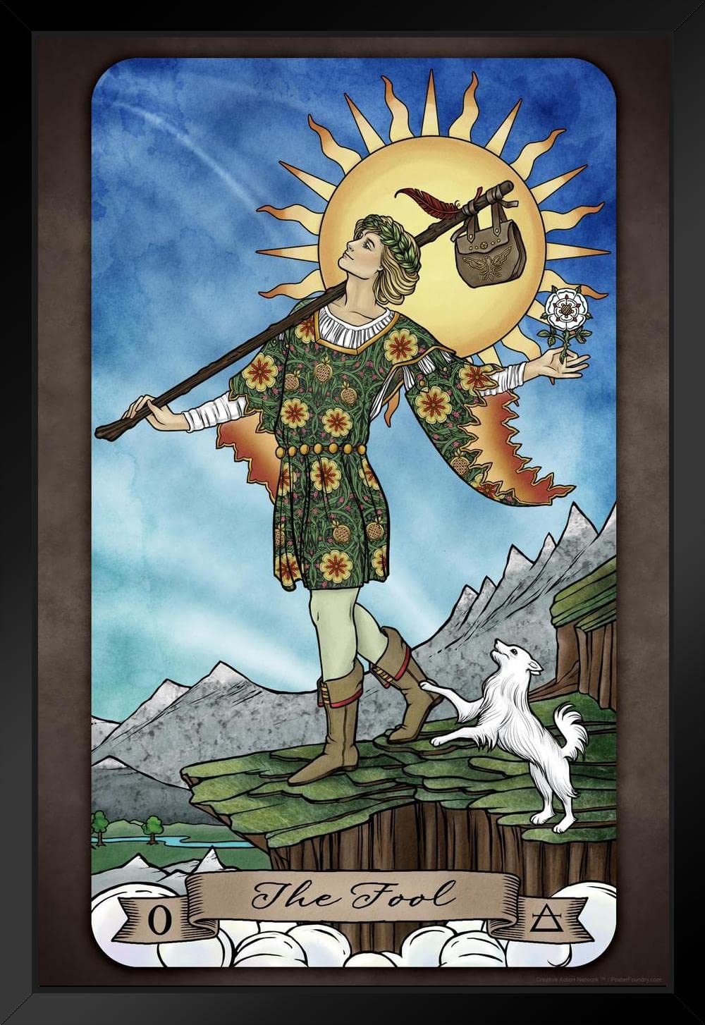 Amazon.com: Poster Foundry The Fool Tarot Card by Brigid Ashwood Luminous Tarot  Deck Major Arcana Witchy Decor New Age Diversity Matted Framed Wall Decor  Art Print 20x26: Posters & Prints