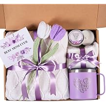 Mothers Day Gifts for Mom from Daughter Son Child, Mother Day Gift Basket for Stepmom, Mother-in-Law, Best Mom Ever Gift Box Set with Blanket Coffee Mug Socks Crochet Tulips Flower