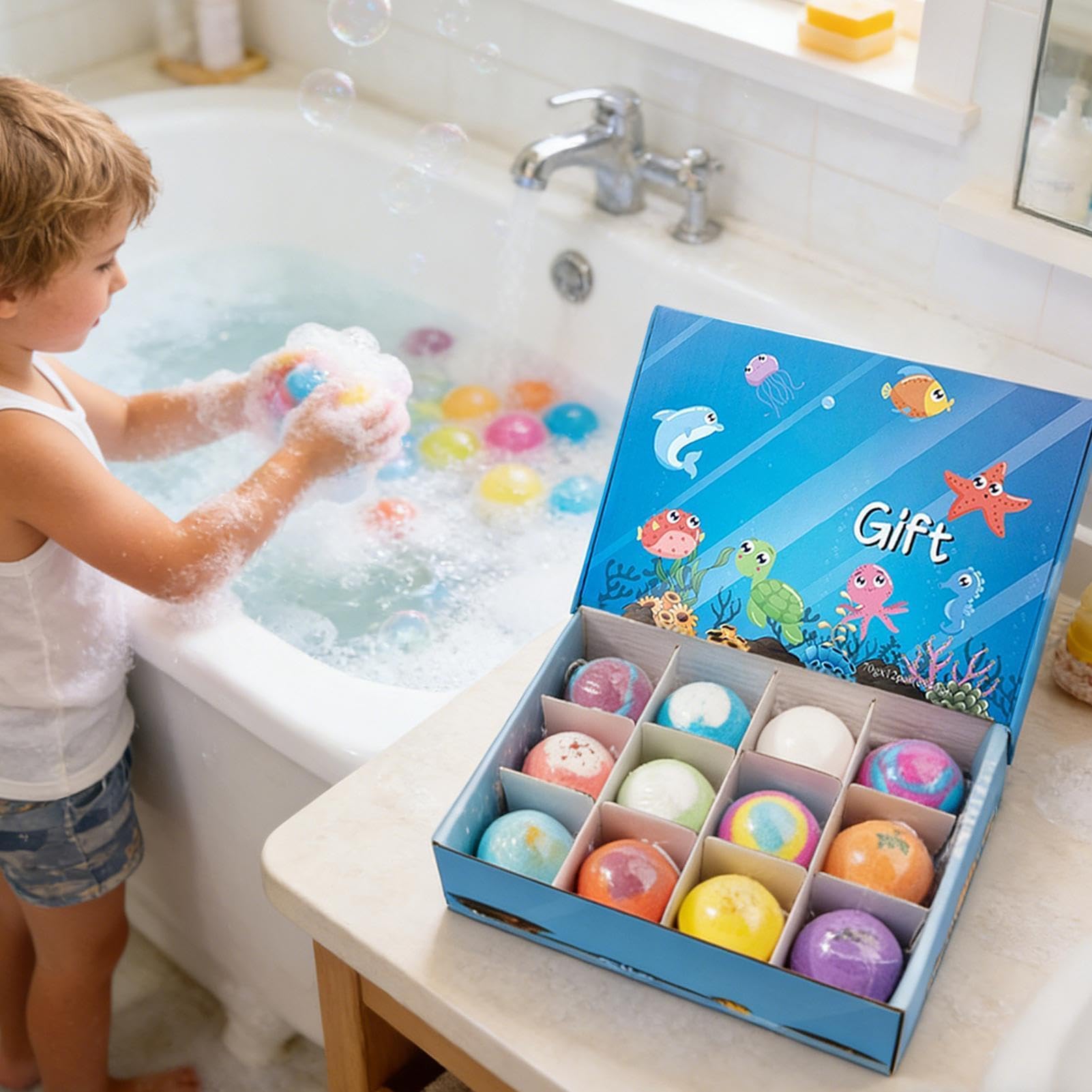 Badesalzkugeln 12 Stücke Schnell Lösende Duftende Gadgets