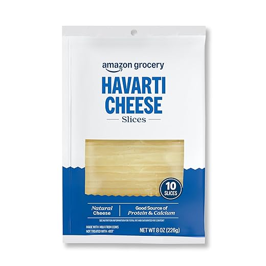Amazon Grocery, Havarti Cheese, 8 Oz, 10 Slices