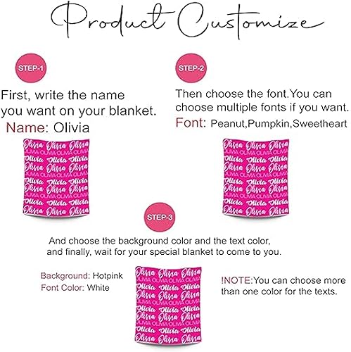 Miniatura 4 de Custom Blanket With Text Personalized Throw Blankets For Adult Kid Birthday Customized Valentines Day Gift Blankets Custom Blanket With Text Collage