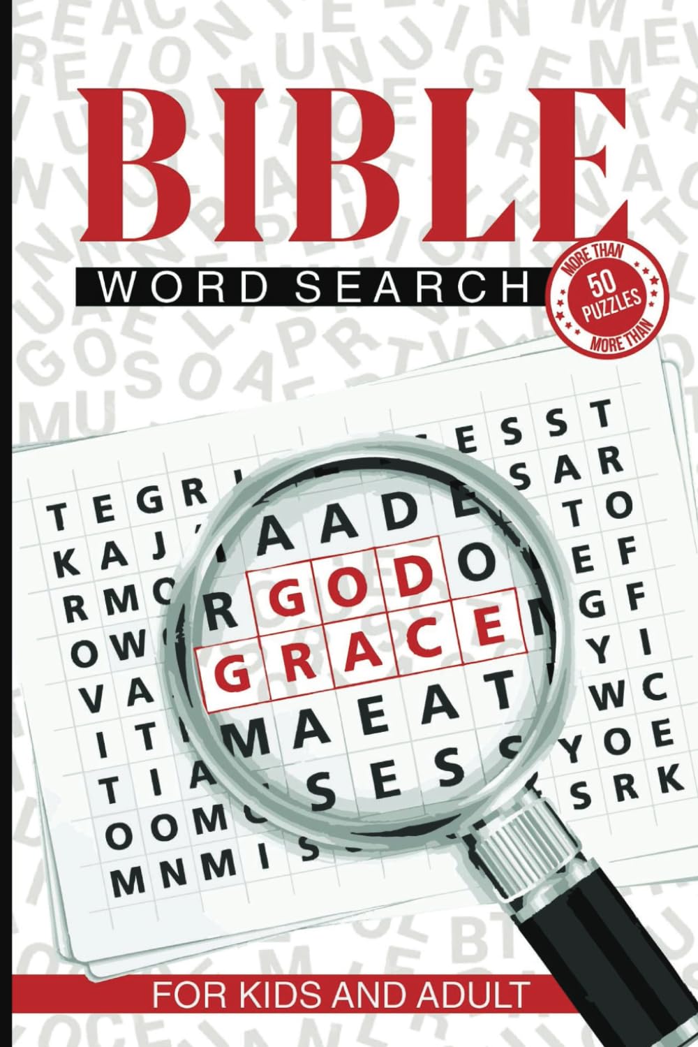 Bible Word Search: Christian word search books for adults, Biblical crossword puzzle books for teens, Brain games, 50+ puzzles, devotional time with the lord finding bible words.