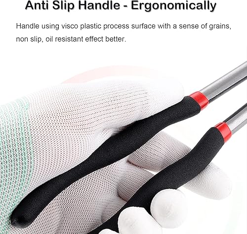 Miniatura 5 de Alicates de punta de aguja de 16 pulgadas, alicates de mango extendido, alicates de nariz de mango extra largo, alicates de punta de aguja con mango