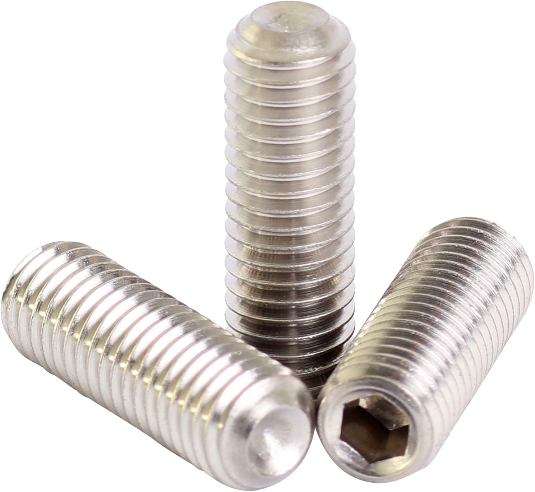 Bolt Base 4mm A2 Stainless Steel Grub Screws Hex Socket Set Cup Point M4 X 8 - 5