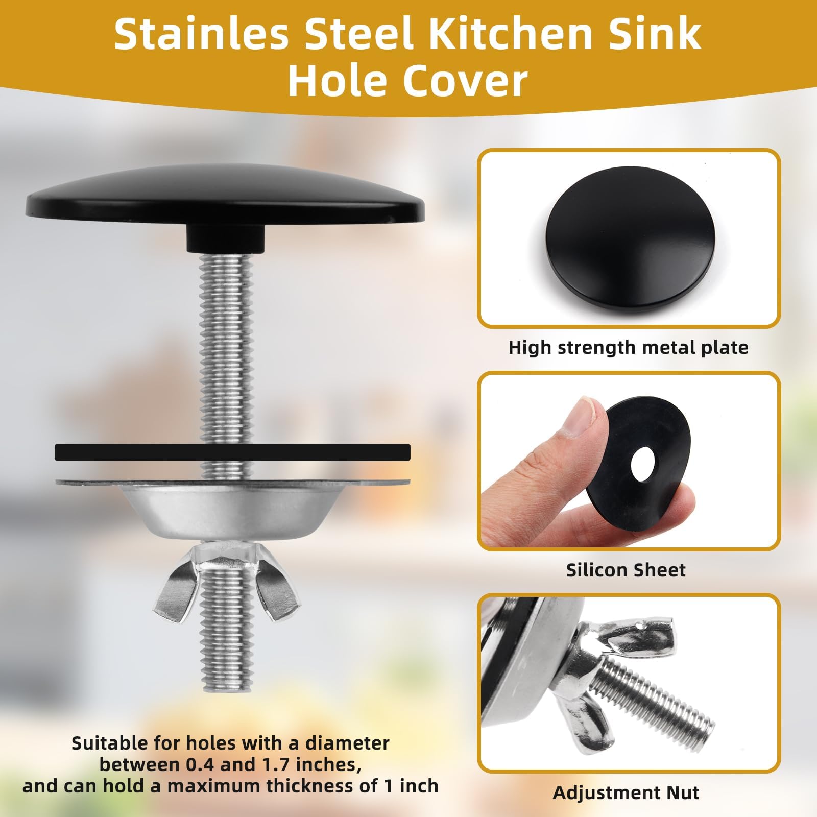 Copri Foro Rubinetto Cucina - Set 5 Pezzi Con Indicatori