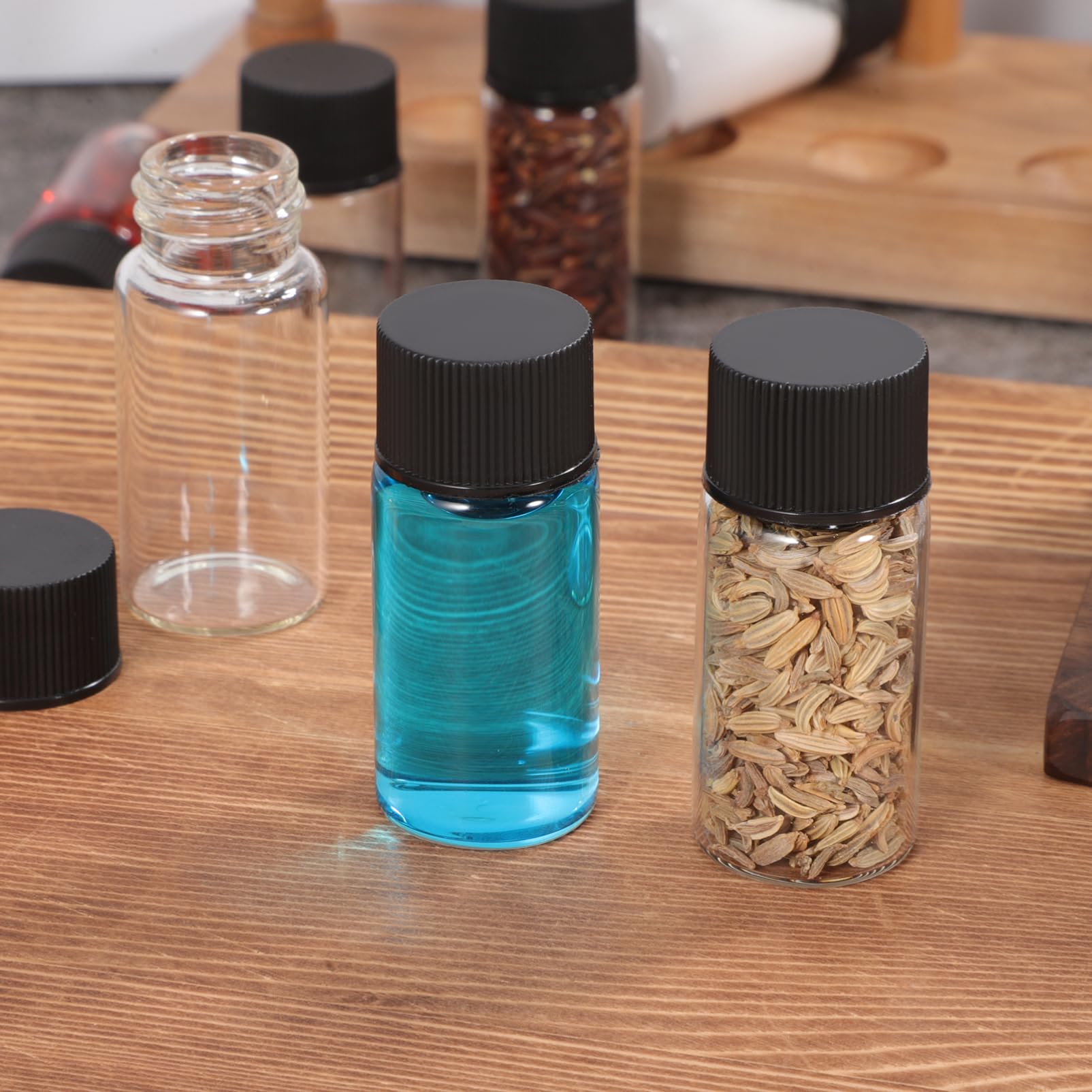Botellas de Vidrio de Muestra 10ml, 50 Unidades, Vacías