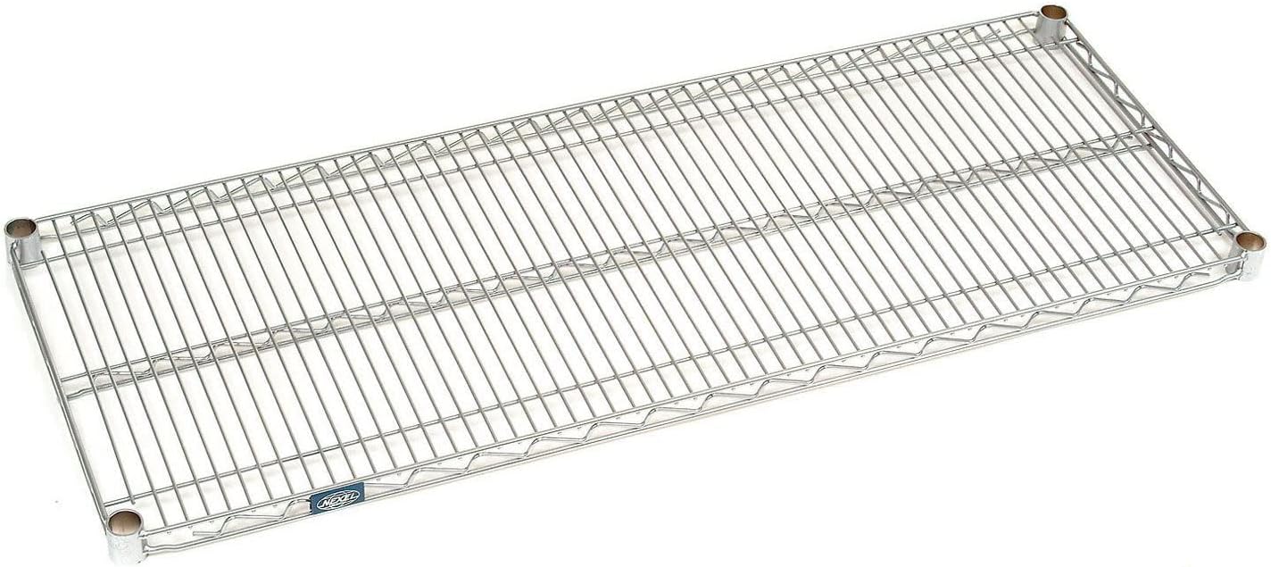 Nexel Poly-Z-Brite Wire Shelf w/Clips, 48"W x 18"D