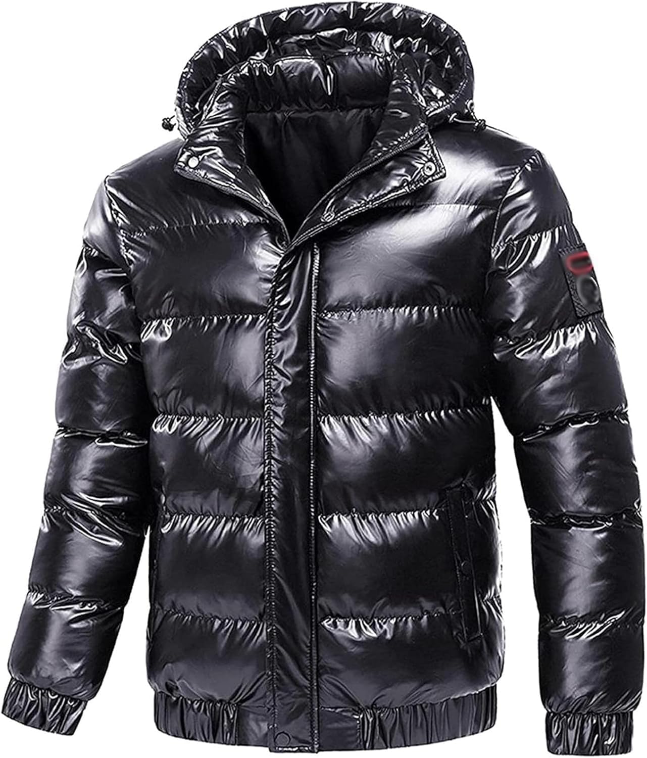 Manteau d'hiver Parker pour Homme Veste Chaude et Brillante à Capuche Coupe-Vent et Neige Veste imperméable et rembourrée en Duvet adaptée au Ski aux Voyages Veste en Duvet