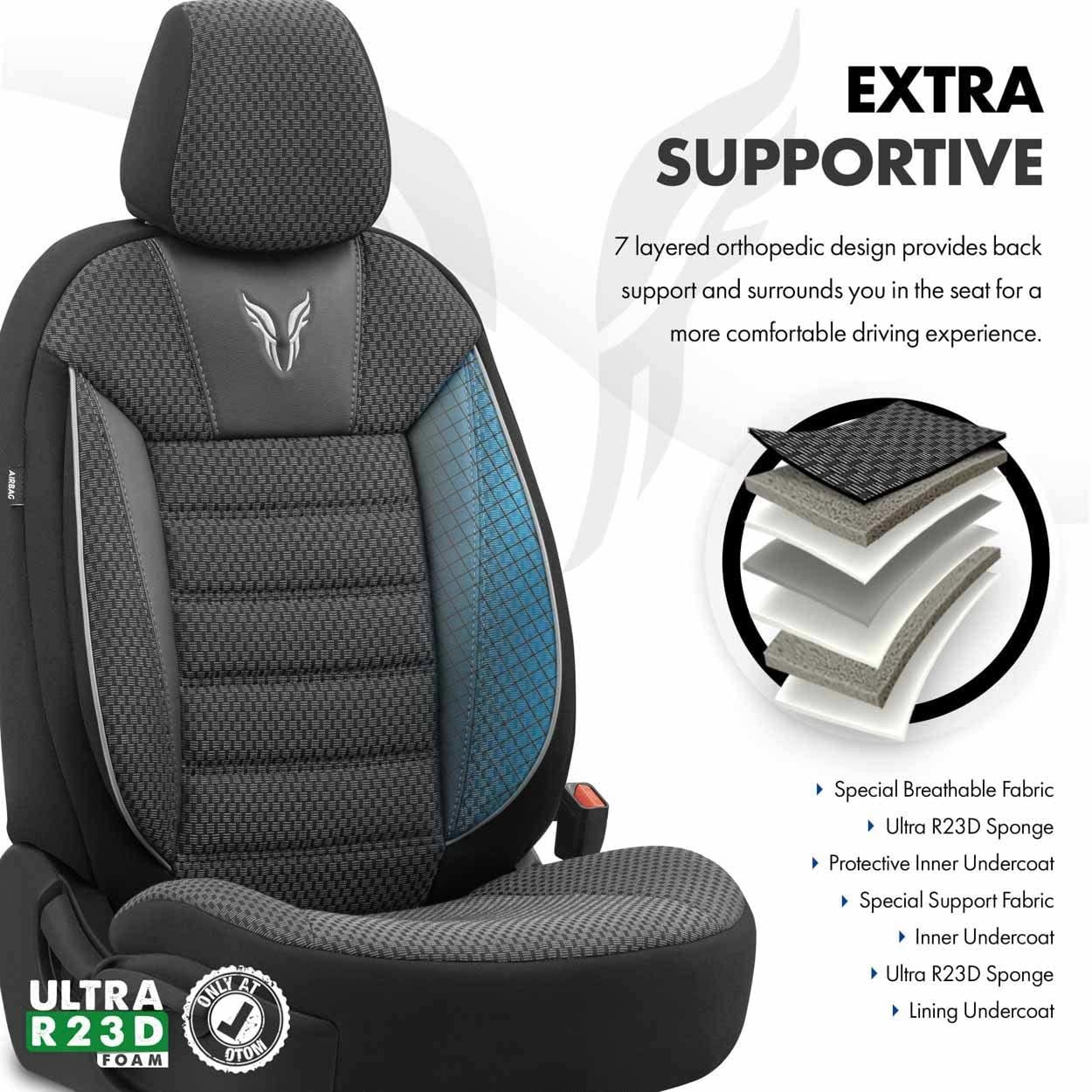 Generisch Housse de siège auto universelle, protège-siège confortable Noir XAPLOT76893-L1