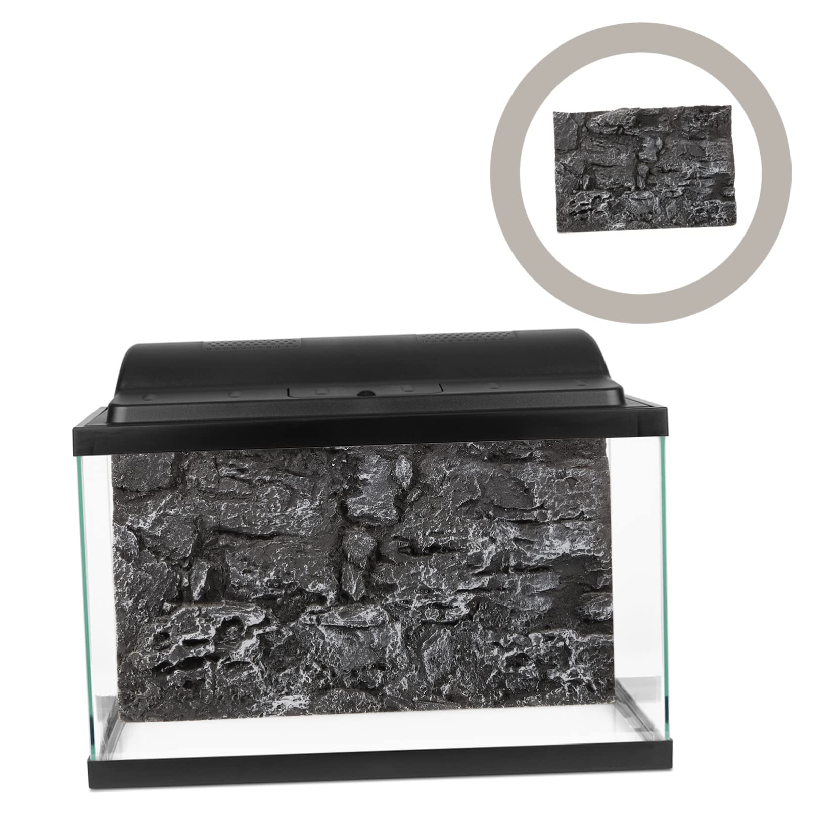 4piezas Fondo para Acuarios De Reptiles y Peces Decoración De Rocas para Tanques De Tortugas y Terrarios Diseño Natural y Ligero para Crear Paisajes Acuáticos