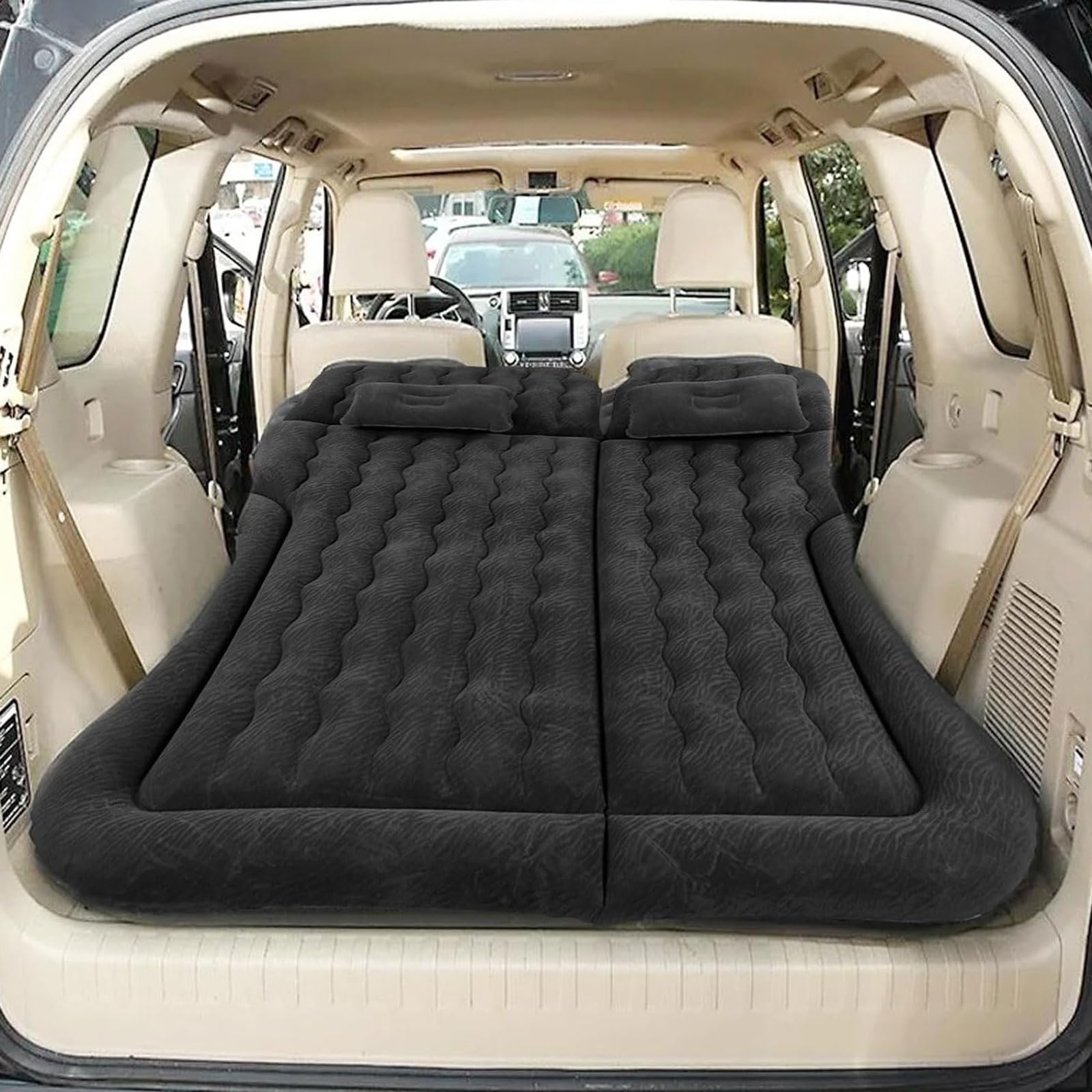 MZGDONGF Car Air Mattress for Toyota Corolla Cross 2020 2021 2022 2023 2024 2025, Car Mattress Inflatable Bed Portable Foldable with Pillow Camping Travel Car Accessories,Black
