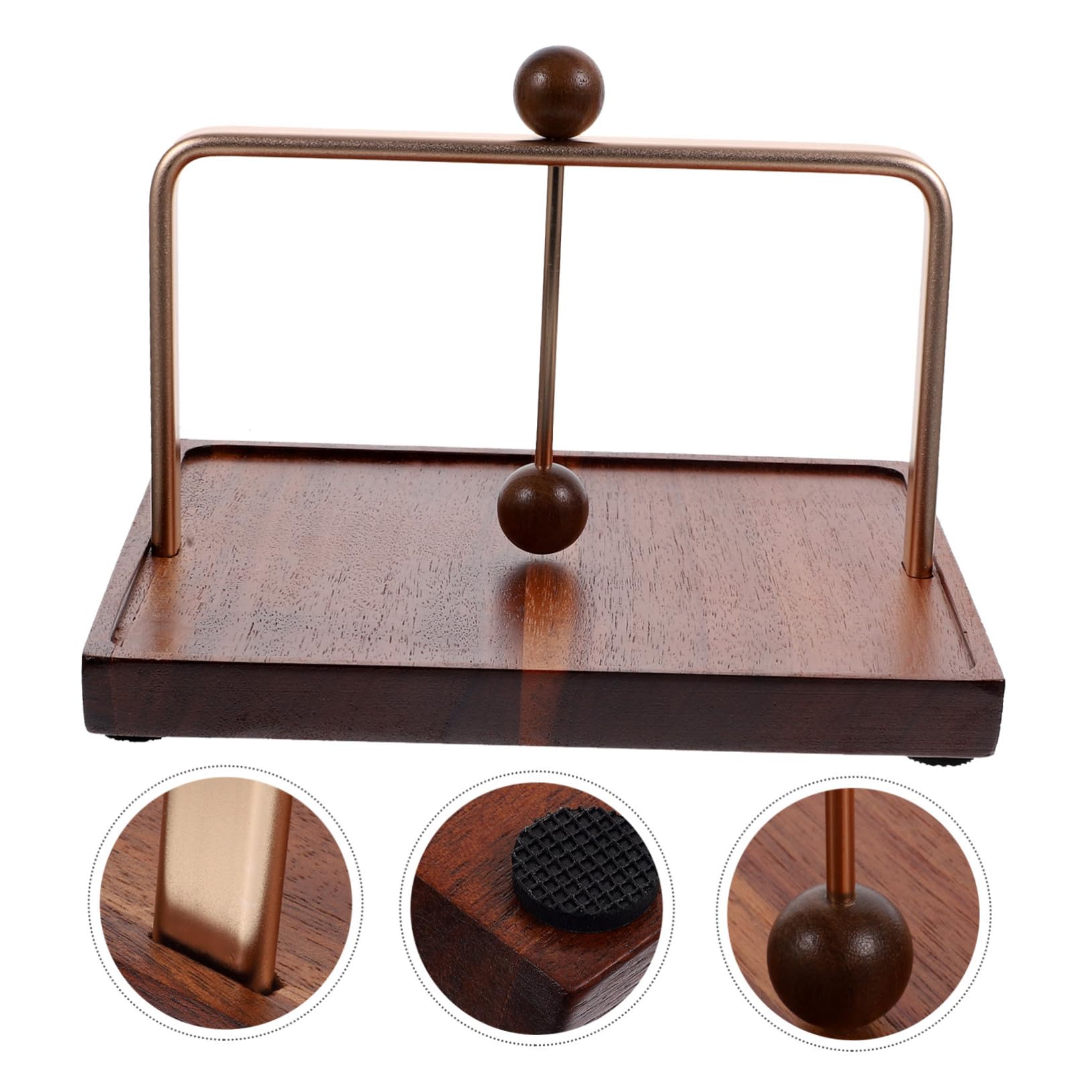 Toyvian Servilletero de Mesa Cuadrado de Madera y Hierro Bordes Suaves y Gran Capacidad para Restaurantes y Cafeterías, Diseño Simple y Elegante