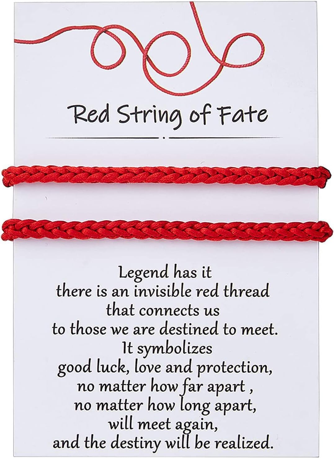 Desimtion Couples Bracelets Red String of Fate Matching Bracelets for Couples Gifts for Him and Her, Long Distance Relationship Gifts for Girlfriend and Boyfriend