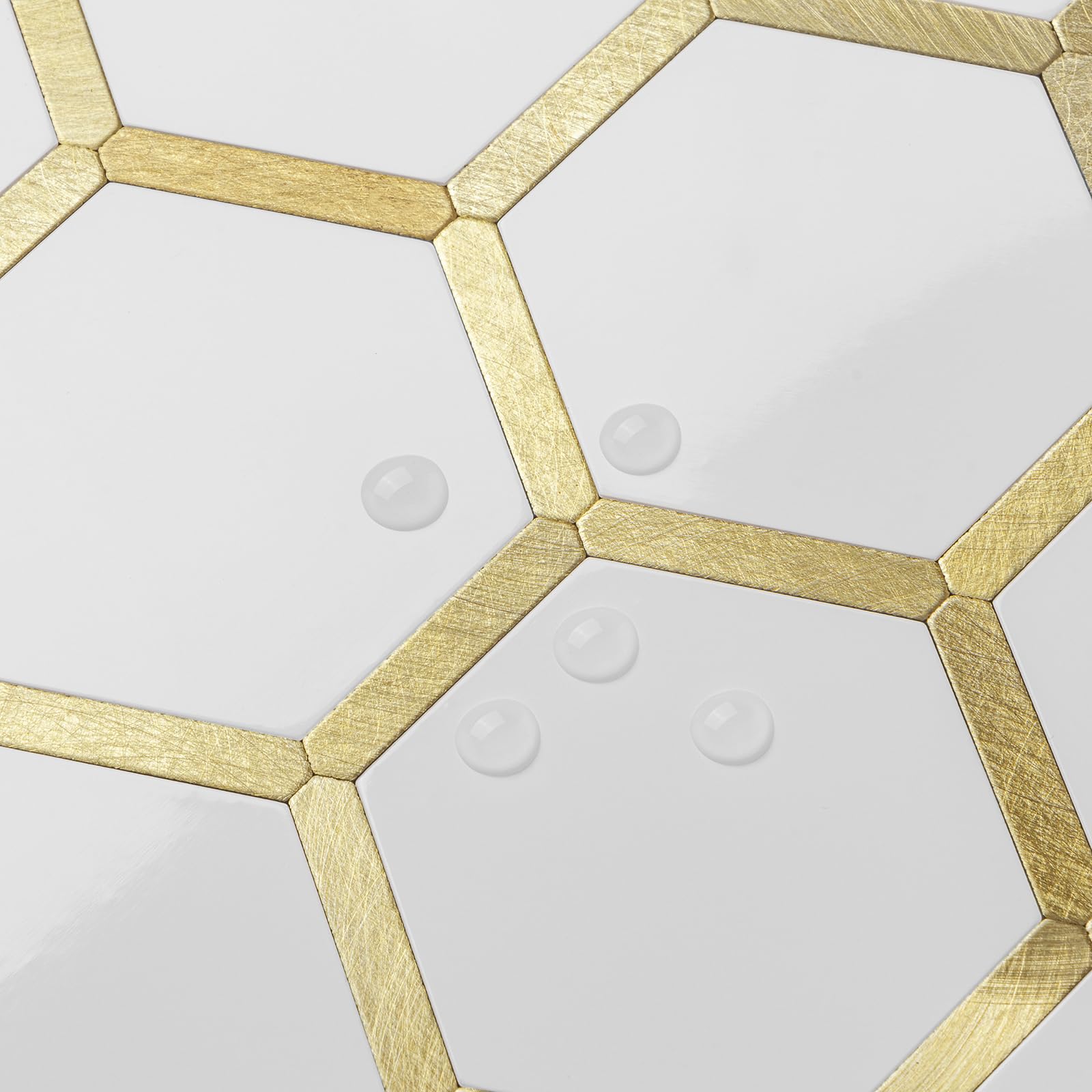 Snapklik.com : DICOFUN 10-Sheet Hexagon Peel And Stick Backsplash Tile