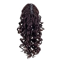 Vista 3 de SWACC - Extensiones de cola de caballo de 12 pulgadas con clip de pinza, cabello sintético rizado
