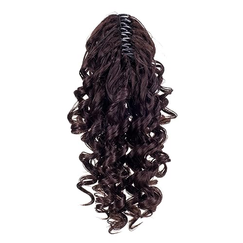 Miniatura 3 de SWACC - Extensiones de cola de caballo de 12 pulgadas con clip de pinza, cabello sintético rizado