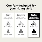Schwinn Comfort Bike Seat, Quilted or Foam Padded Bike Saddle, Various Styles, Weather-Resistant Cover, Easily Attaches to Most Standard Seatposts