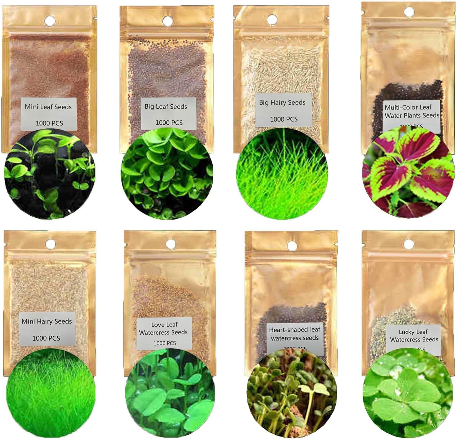 Aquatics Water Grass Plant Seeds Fish Tank Aquarium Landscape Decoration, Easy To Plant, Plant Seeds, Gardening, Home Decor (8 PACK)