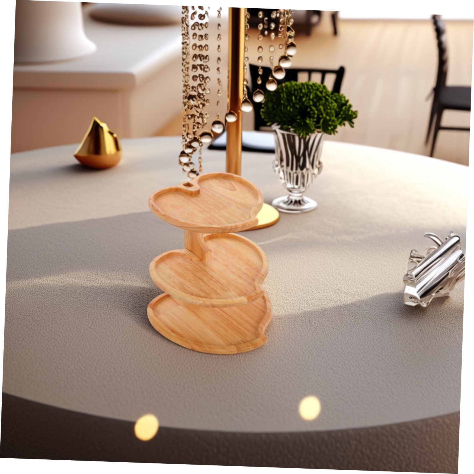 DECHOUS Herzförmiger Cupcake Turm 3-stöckig für Geburtstage | Khaki Farbton, zum Präsentieren von Snacks und Süßwaren, Vielseitig Einsetzbar bei Saisonaler Herbstdeko
