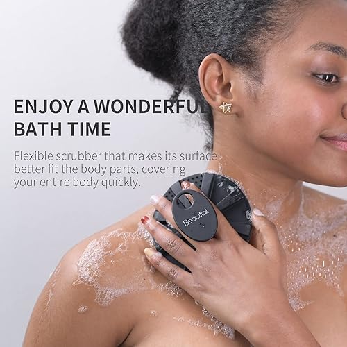 Miniatura 6 de Paquete de 2 cepillos de baño de ducha de silicona, más higiénico que la esponja lufa tradicional, enjabona bien, de larga duración, exfoliante