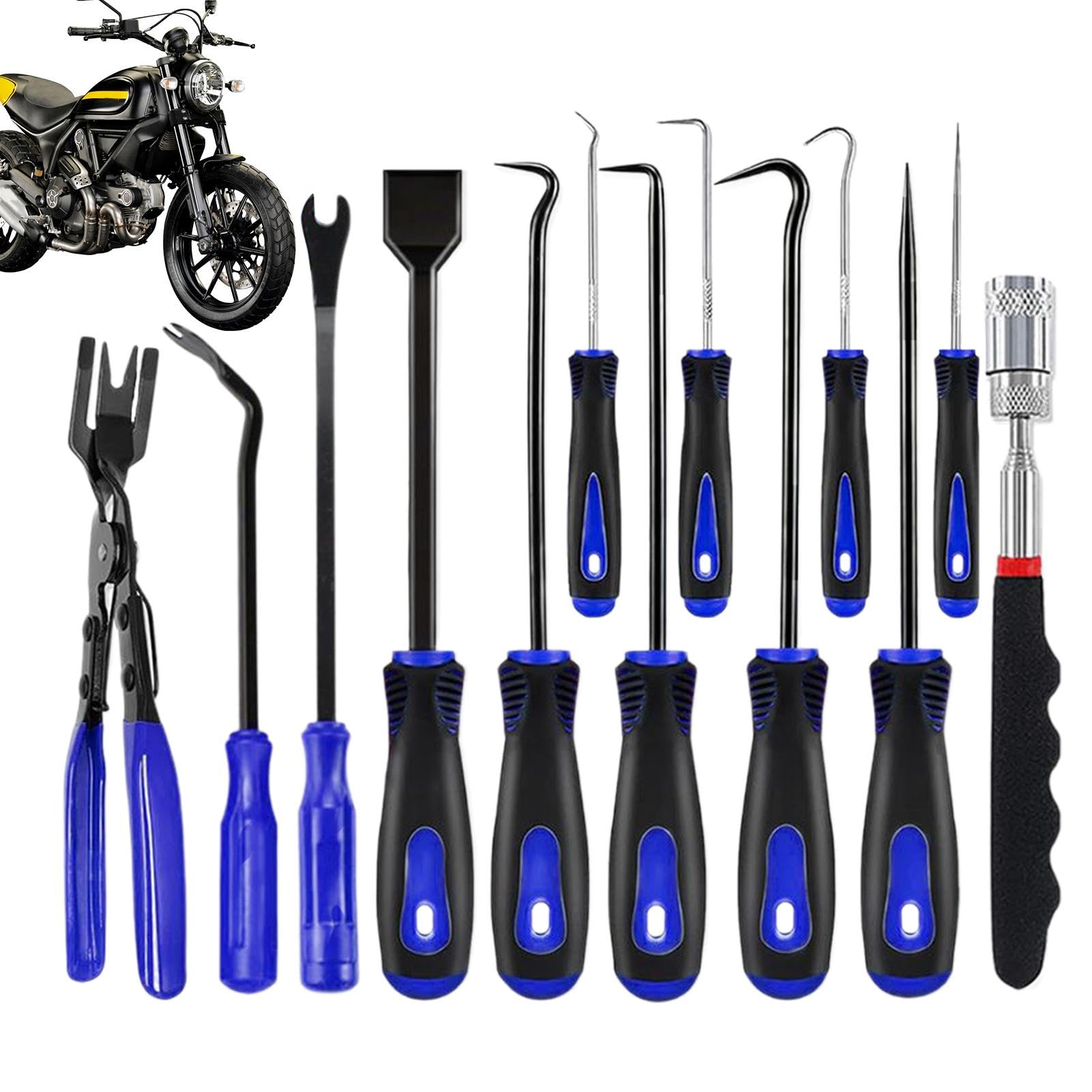 XQX 13 Stks Mechanic Haak en Pick Tool Set met Auto Clip Removal Tang Klinknagels Puller Telescopische Magnetische Pickup Pakking Schraper voor Automotive Reparatie XQX 13 Stks Mechanic Haak en Pick Tool Set met Auto Clip Removal Tang Klinknagels Puller Telescopische Magnetische Pickup Pakking Schraper voor Automotive Reparatie