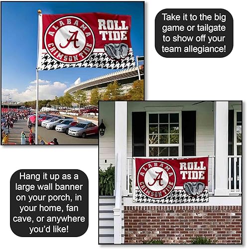 Miniatura 4 de Bandera de Alabama Crimson Tide 3x5