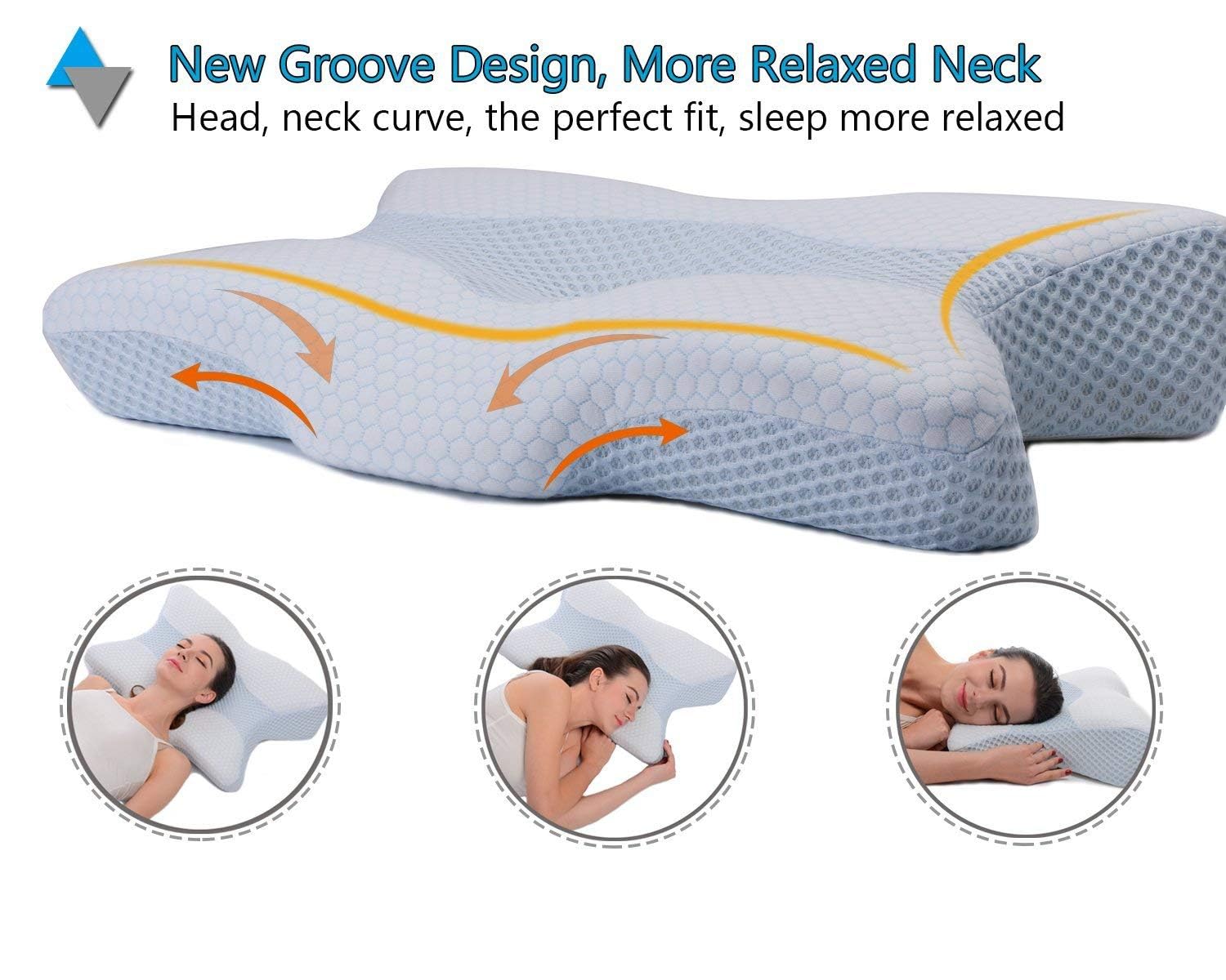 CloudBliss Memory Foam Pillow for Sleeping-Cervical Pillow for Neck Pain,Shoulder & Back Pain Relief-Orthopedic Pillow for Neck Support-Ortho Pillow 1