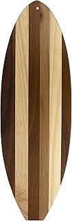 Totally Bamboo Rock & Branch Series Shiplap Surfboard Shaped Wood Serving and Cutting Board | Great for Wall Art
