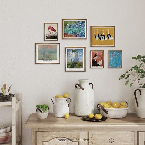 Miniatura 5 de Eclectic Wall Art Decor - Maximalist Prints Room Decor - Modern Museum Pictures - Classic Monet Van Gogh Painting - Japanese Art Wall Decor -