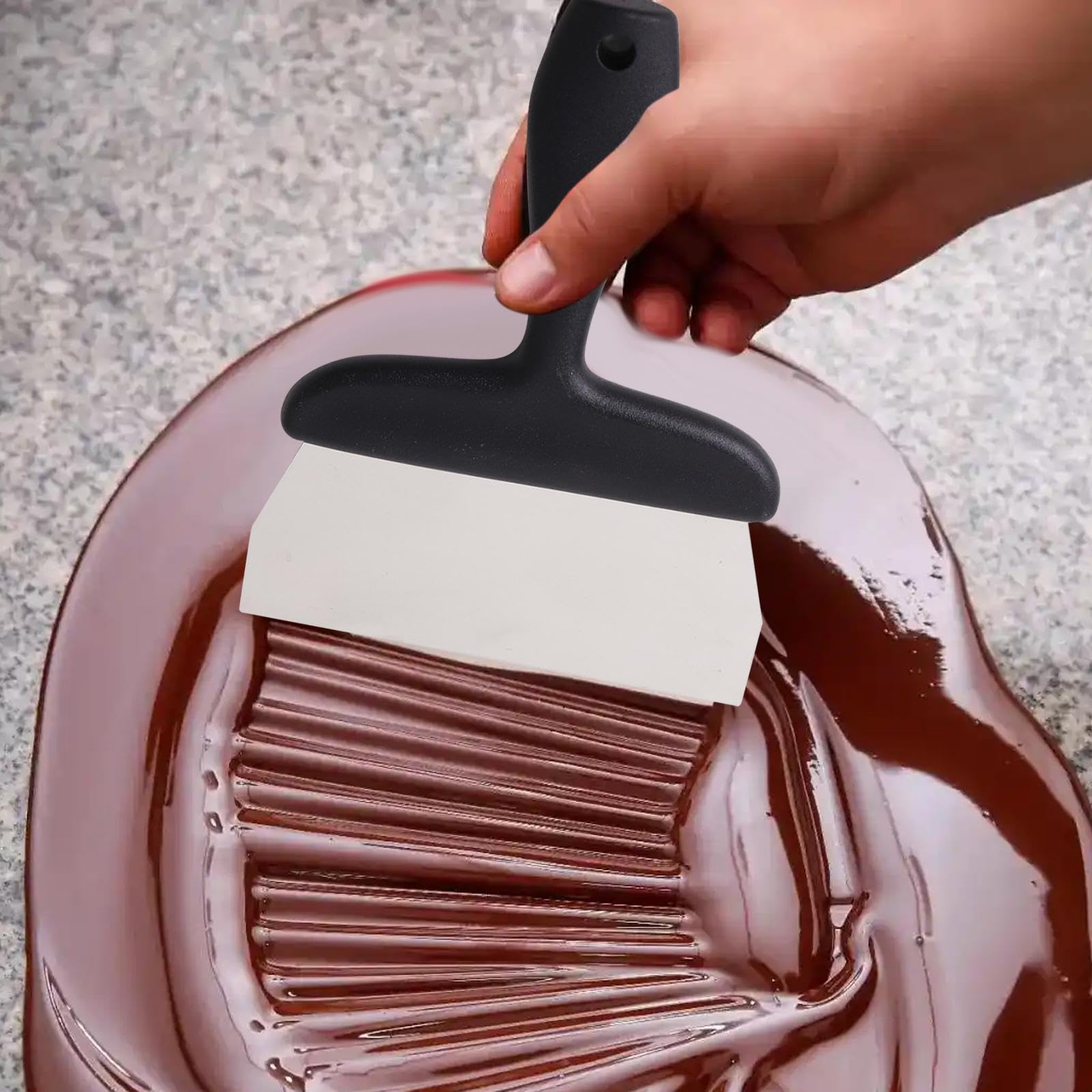 jojomis Chocolate Sliding Cutter Cheese Spade - Stainless Steel Kitchen Gadget for Baking, Mousse Cake, Butter - 5.91x8.07 Inch