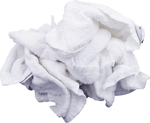 Miniatura 8 de A&A Wiping Cloth - Trapos blancos reciclados, trapos de limpieza superabsorbentes para todos los fines de limpieza, caja de 10 libras