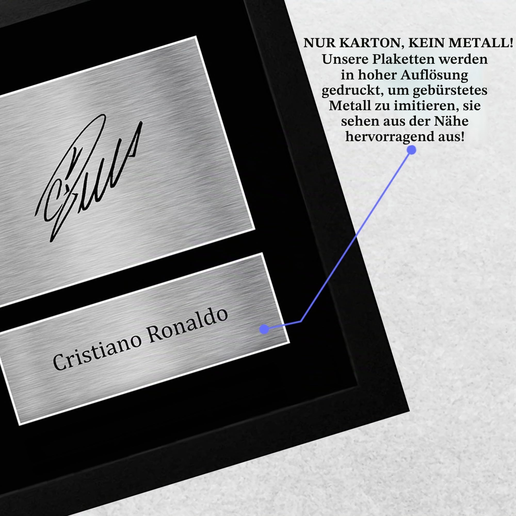 HWC Trading FR A4 Cristiano Ronaldo Real Madrid Geschenke Gedrucktes Signiertes Autogramm Foto für Fußball Anhänger and Fans - A4 Gerahmt