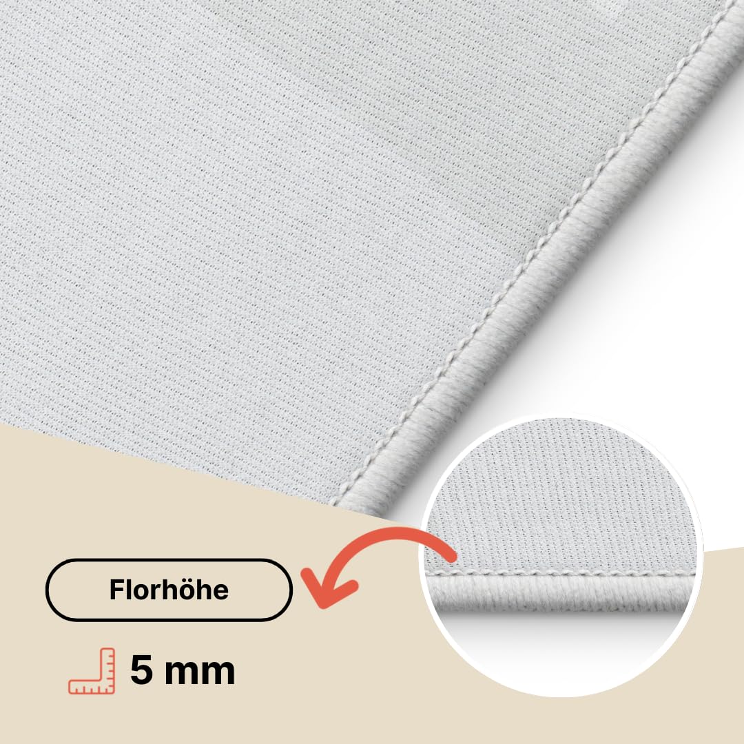 TAPISO Snooki Kinderteppich Straßen Auto Grau rutschfest 120 x 160 cm | Kinder Teppich Strapazierfähig Pflegeleicht weich Deko OEKO-TEX