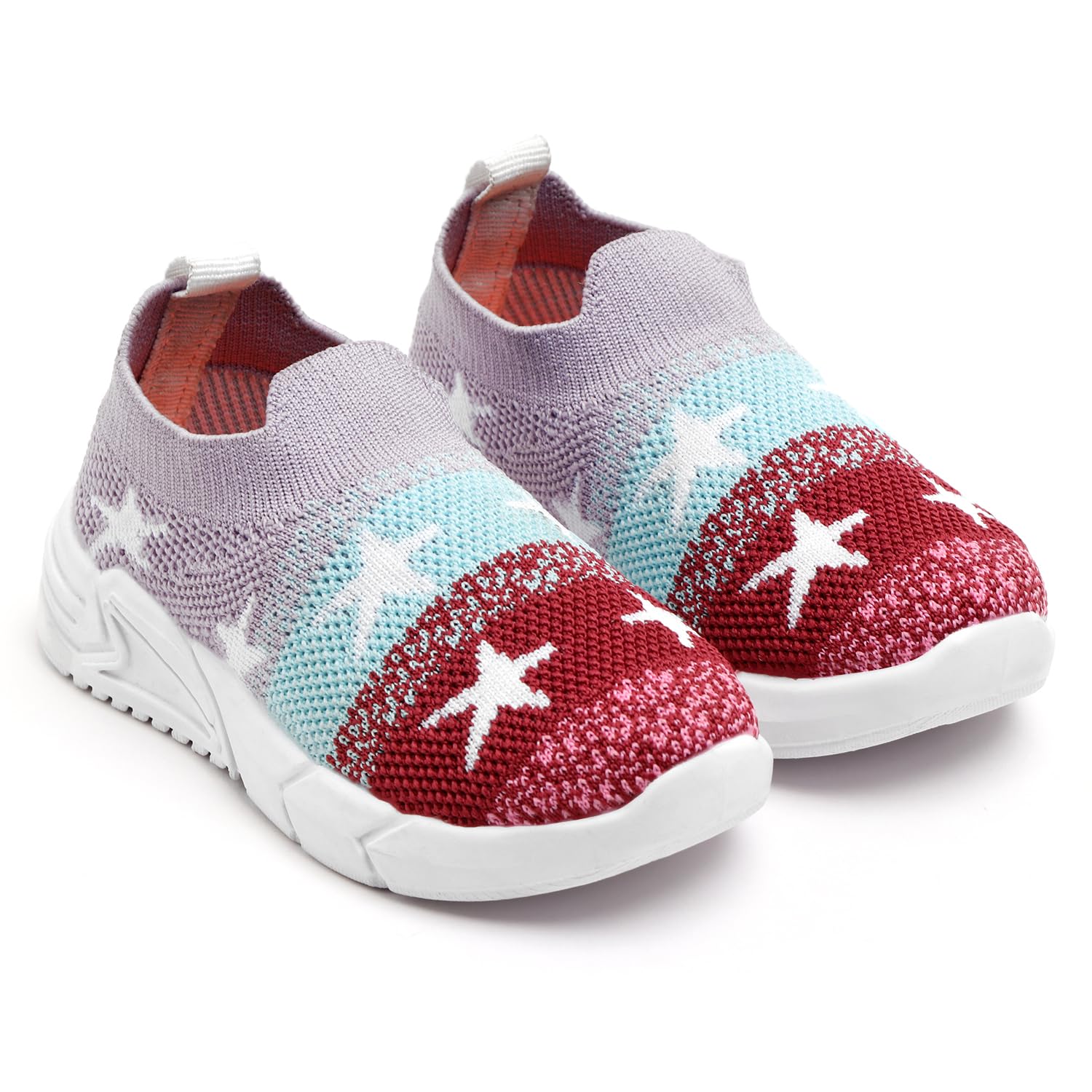 TOMSY CHOICE Onion PVC Sole Knitted Upper Shoes for Boys and Girls Size - 9C, Onion