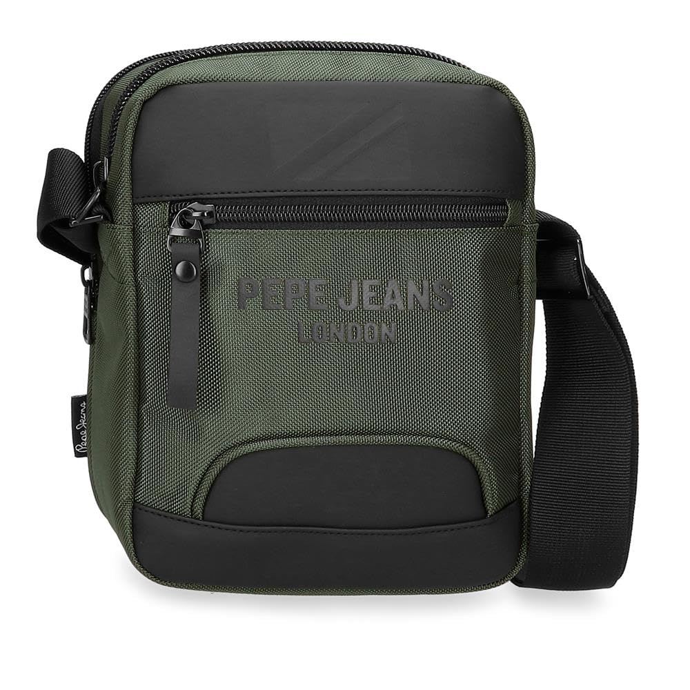 Pepe Jeans Men's Bromley Luggage Messenger Bag, Green, standard size, shoulder bag