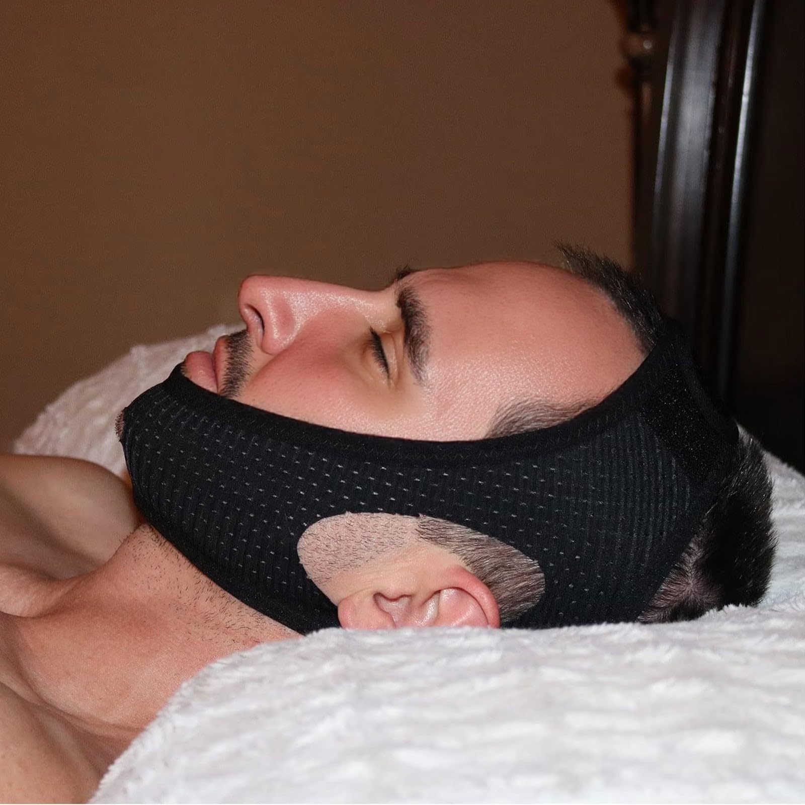Anti Snoring Chin Strap for Sleeping, Adjustable Anti Snore Devices for Men Women, Suitable solution for stopping snoring,Black - 2