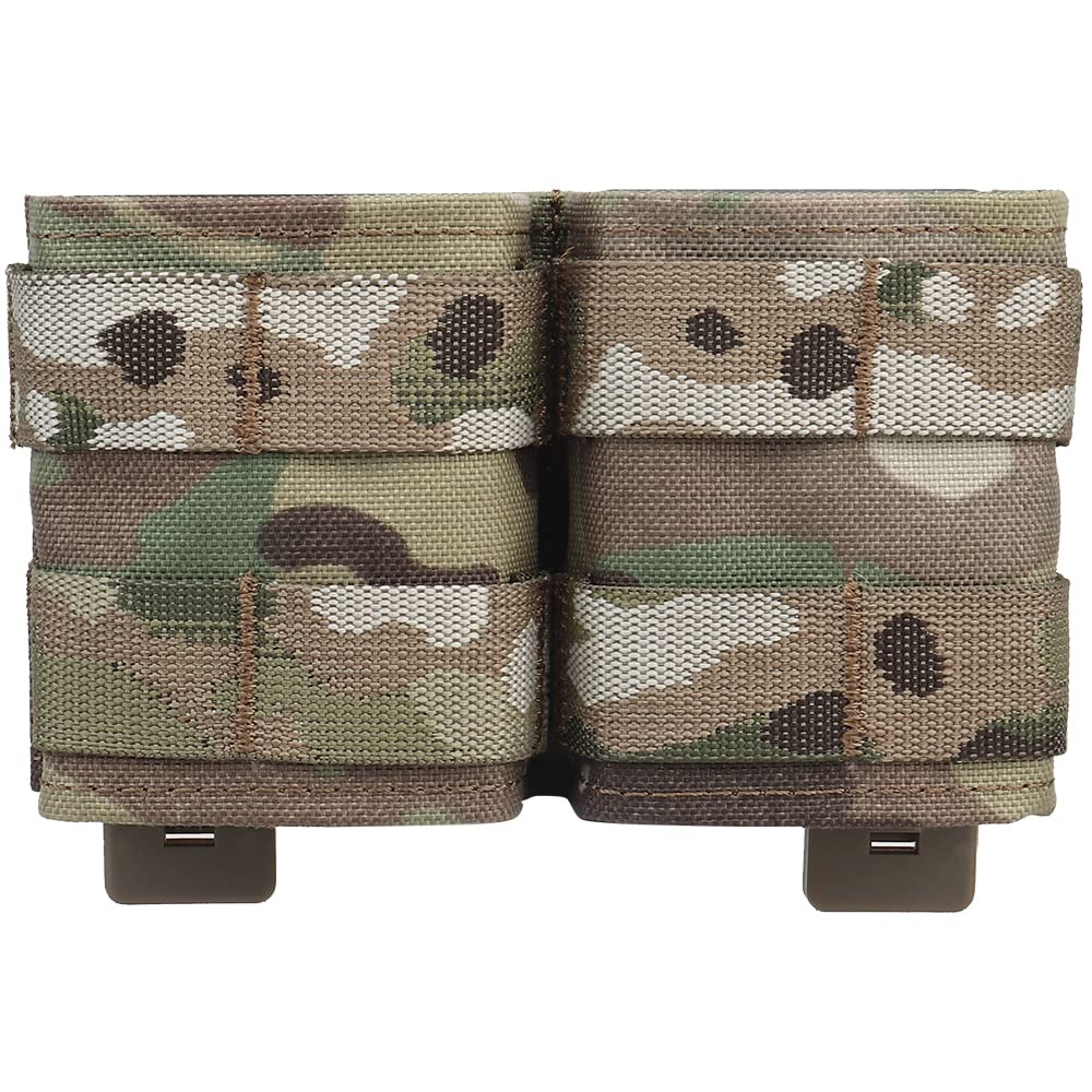 Tactical 5.56mm Mag Pouch Single Double Magazine Holder Modular Open Top Mag Carrier MOLLE Pouch Laser Cut Airsoft Hunting
