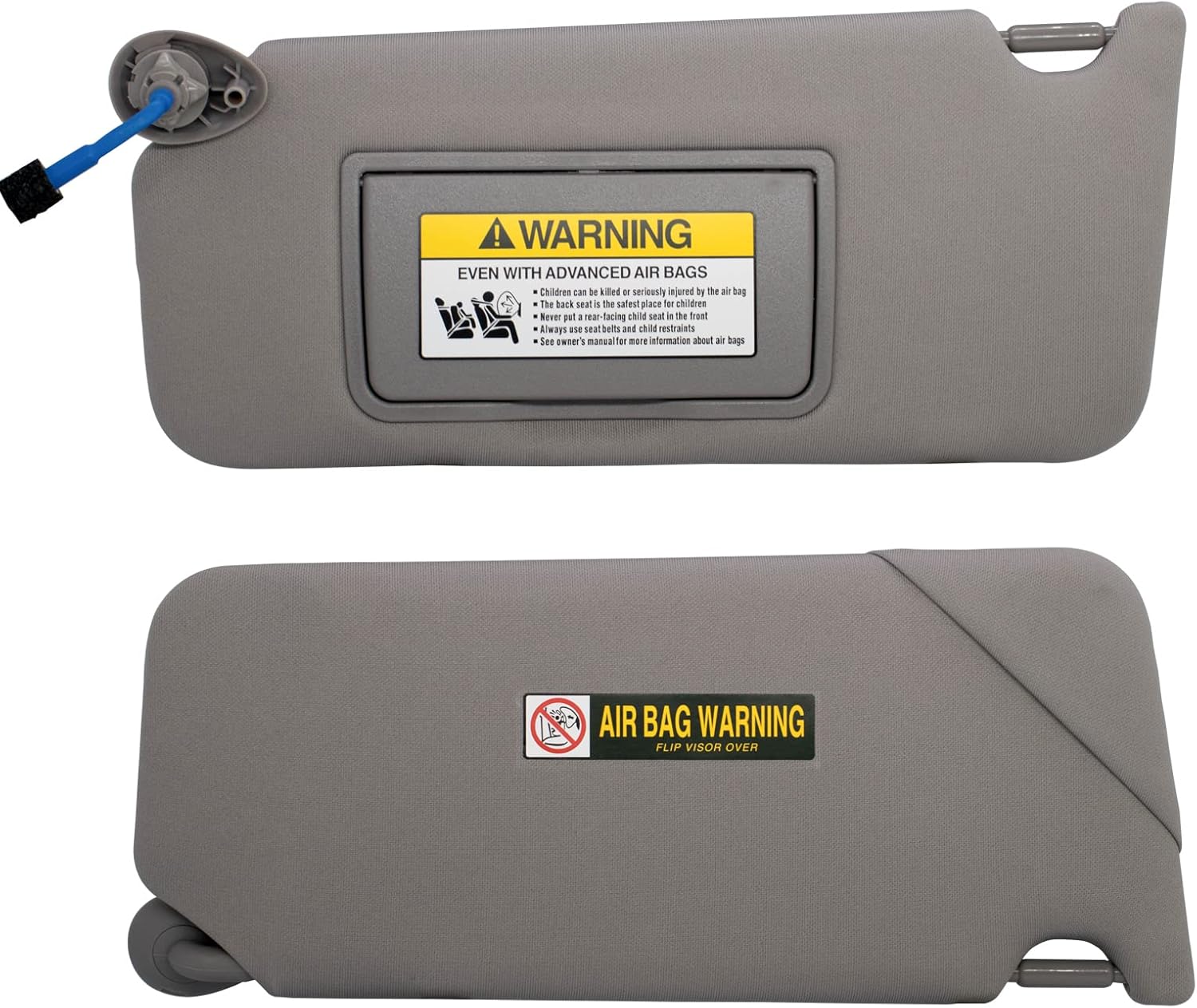 NHILES Left Driver Side Sun Visor Compatible with Honda Accord 2008 2009 2010 2011 2012 2013 2014 2015 2016 2017 with Light Replaces # 83280-TA5-A51ZA (Grey)