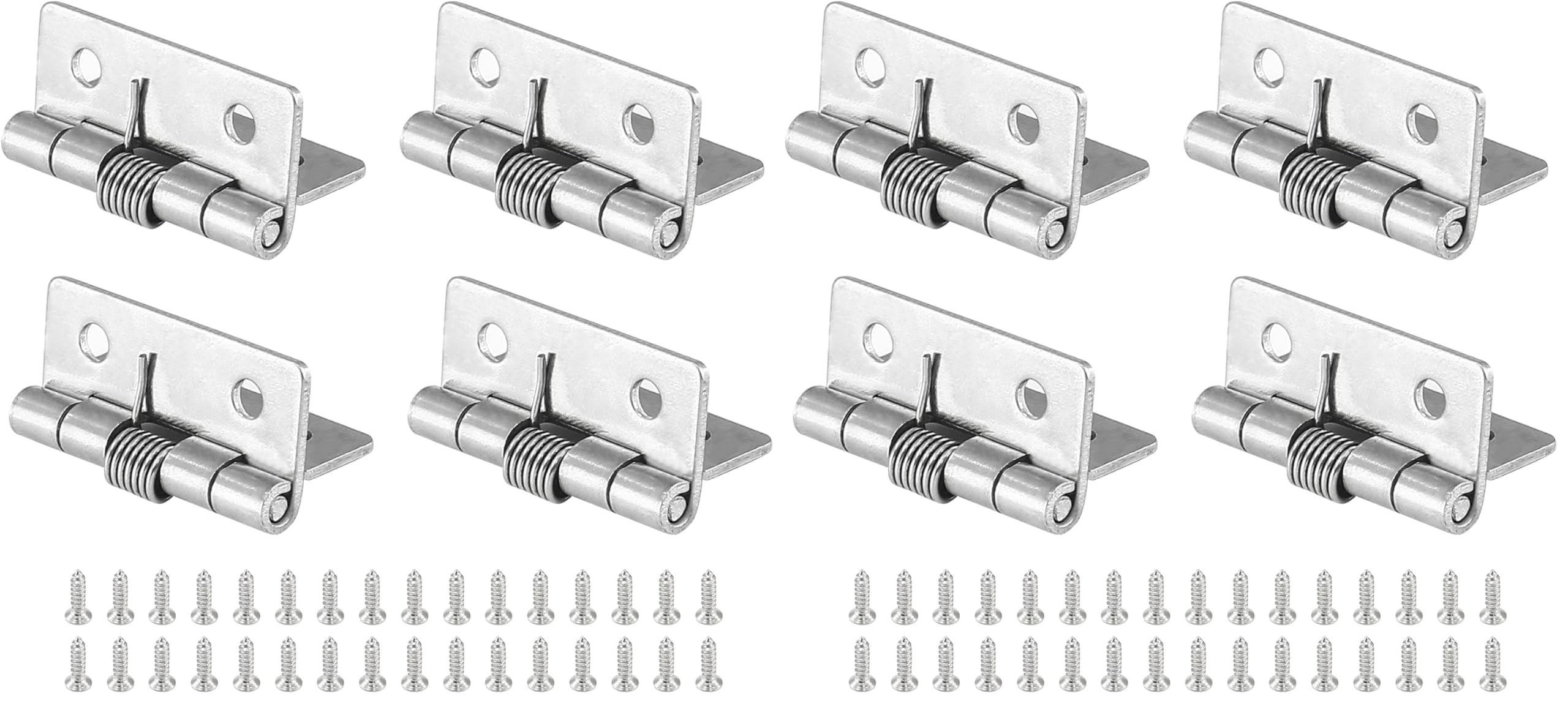 Spring Loaded Hinges - 4 Pack Stainless Steel -10 Spring Loaded Hinges - 4 Pack Stainless Steel -10