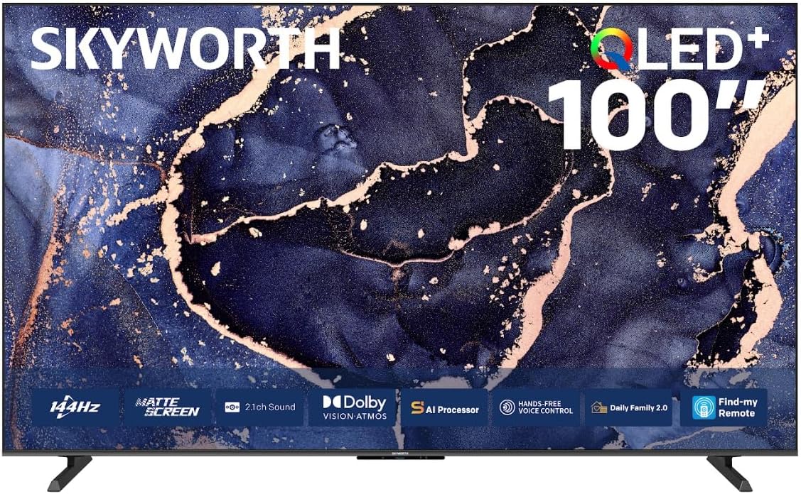 تلفزيون ذكي QLED+ بحجم 100 بوصة بدقة 4K UHD ومعدل تحديث 144Hz ... - view 1