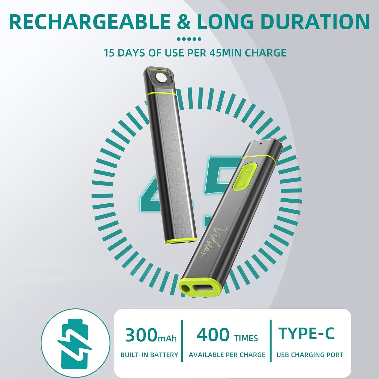 Vibis Insect Bite and Sting Relief, Rechargeable Bug Bite Itch Relief Thing for Mosquito Bites, Chemical-Free Insect Bite Healer, Fast Symptom Relief from Itching and Swelling - Grey