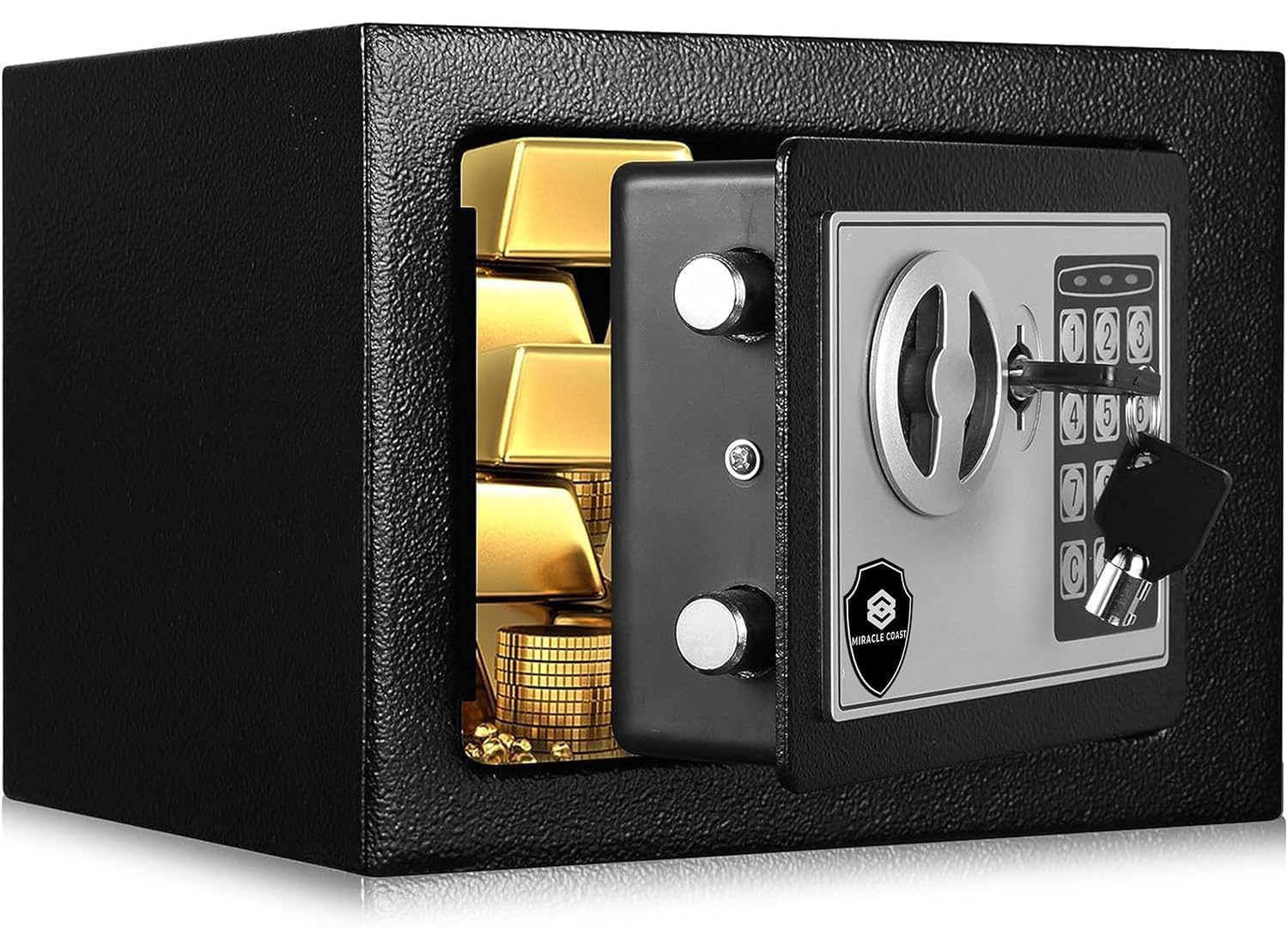6L Digital Safe Locker for Home & Office | Electronic Keypad Security Box with Emergency Keys | Compact Mini Tijori for Cash, Jewellery & Documents | Black-image-18